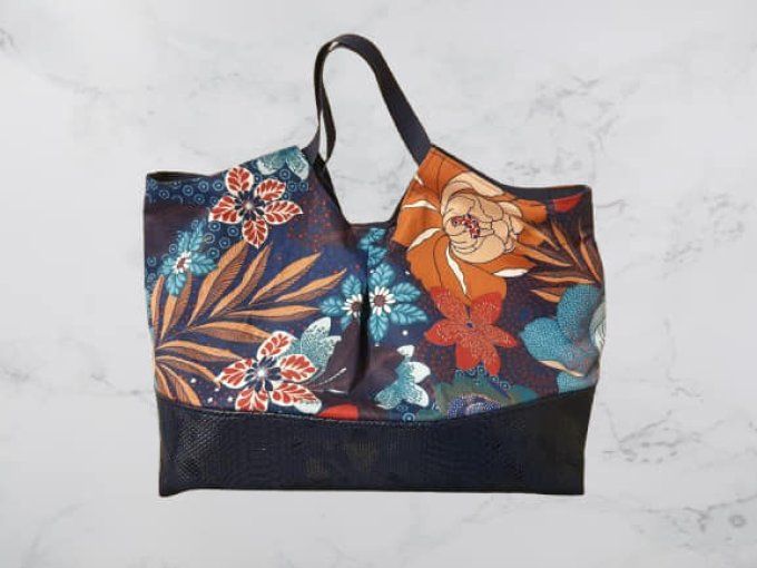 Ensemble sac panière et sa pochette