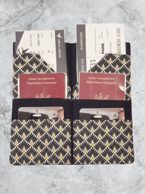 Organisateur de voyage, pochette à passeport " dans mon coeur "
