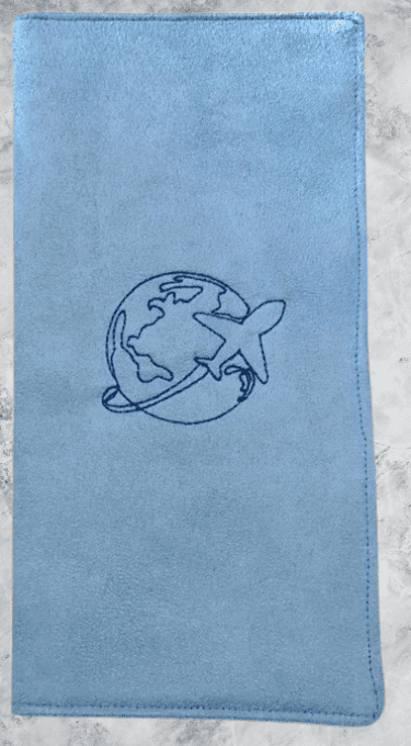 pochette de passeport "voyage autour de la terre"