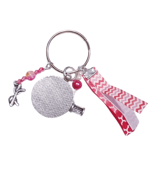 Porte clefs " mes cœurs en broderie"