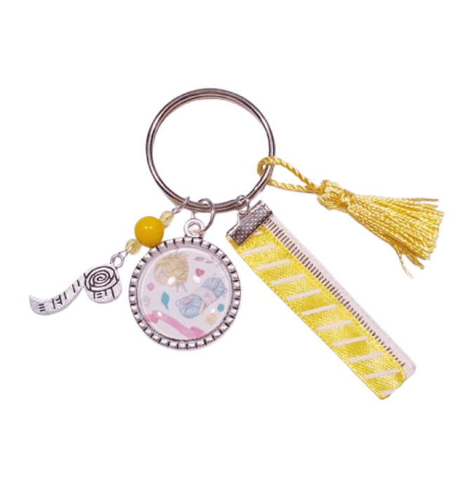 Porte clefs  "mes pelotes pastelles"