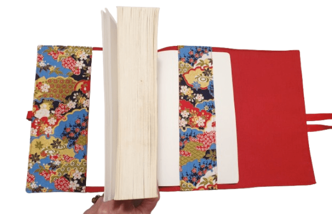 Protège livre pour roman , livre de poche "les fleurs du Japon"