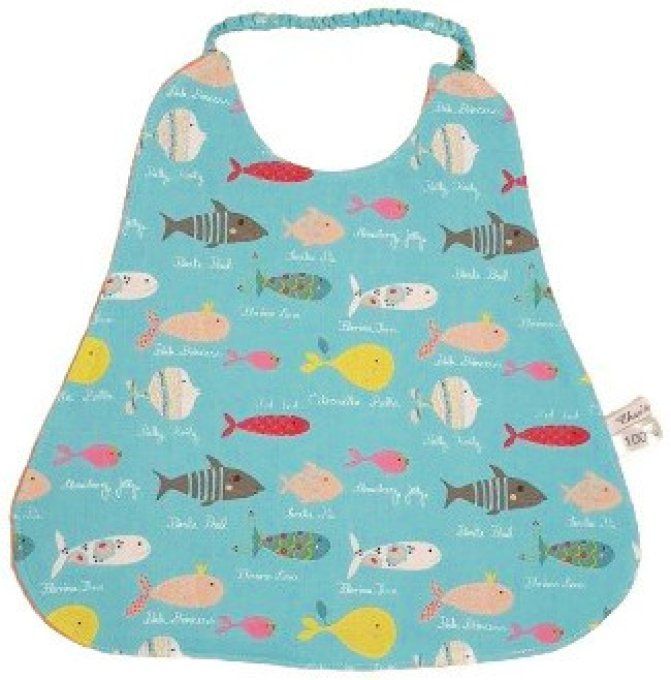 Serviette élastique pour enfant  " les poissons multicolores "